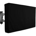 Outdoor TV Cover Heavy duty Waterproof TV Cover Box Black with Bottom Seal Heat Resistant Weatherproof Dustproof Anti UV Durable Outside Television Protector (30-32in)