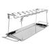 Dekaim Chicken Grill Rack Stainless Steel Folding BBQ Chicken Leg Grilled Rack Roaster with Drip Pan Barbecue Accessory
