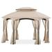 BULYAXIA Replacement Canopy for The Oval Gazebo - Standard 350 - Beige