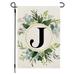 Apmemiss Clearance Flax Garden Flag First Letter of Surname Hanging Flag At the Gate of Courtyard Garden Porch Lawn Flag Farmhouse Decorations Mailbox Decor Welcome Sign