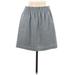 J.Crew Mercantile Casual Skirt: Gray Solid Bottoms - Women's Size 8