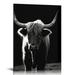 COMIO Black and White Animals Wall Art Prints Animal Pictures Cow Print Decor Elephant Wall Decor Canvas Animal Wall Art Posters Set for Home Decor