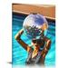 Framed Disco Canvas Wall Art Disco Ball Decor Funky Posters Trendy Cocktail Art Aesthetic Blue Home Wall Decor for Bathroom Living Room Bar 12x16/16x20in Framed Ready to hang