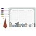 1 Set Desk Whiteboard Desktop Dry Erase Board Desk White Board Plastic Planner Erase Board for Office