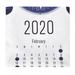 Tarente 50x70cm Simple Style 2020 Hanging Calendar Cloth Wall Calendar Home Background Decoration(Moon Face Cycle Type)