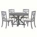 Gracie Oaks Vasilis Round 42" Dining Set Wood in Gray | 29.5 H x 42 W x 42 D in | Wayfair 42108E1CE82C4A9ABAA83027BB70AE71