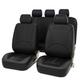 Dcenta Universal Car PU Leather Front Car Seat Covers Fine Quality Back Bucket Car Seat Cover Auto Interior Car Seat Protector Cover