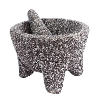 Grand Tradition,'Hand Crafted Genuine Basalt Mexican Molcajete'