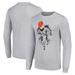 Men's Starter Heather Gray Cleveland Browns Logo Graphic Long Sleeve T-Shirt