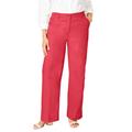 Plus Size Women's Stretch CottonChino Wide-Leg Trouser by Jessica London in Bright Red (Size 22 W)