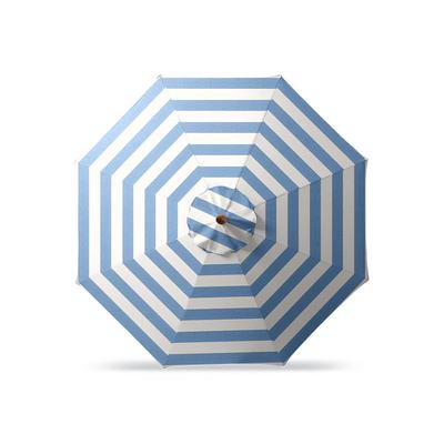 9' Round Outdoor Market Umbrella - Vista Boucle Glacier, White - Frontgate