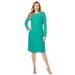 Plus Size Women's Lace Shift Dress by Jessica London in Aqua Sea (Size 26)