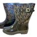 Michael Kors Shoes | Michael Kors Logo Mid Rain Boot | Color: Black/Brown | Size: 8