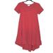 Lularoe Dresses | New - Lularoe Carly Dress Coral Red & Gray Heathered T-Shirt Material - Size Xxs | Color: Gray/Red | Size: Xxs