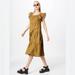 Madewell Dresses | Madewell Ruffle-Sleeve Tiered Midi Dress In Daisy Stitch | Color: Green | Size: M