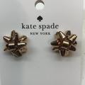 Kate Spade Jewelry | Kate Spade New Rose Gold Bow Earrings | Color: Gold | Size: 3/4"