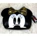 Disney Bags | Disney Minnie Mickey Mouse Black & Gold Toiletry, Cosmetic, Make Up Bag | Color: Black/Gold | Size: Os