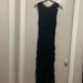 Zara Dresses | New Blk Long Fitted Knit Evening Dress W/Silver Chain Collar By Zara | Color: Black/Silver | Size: M