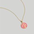 Madewell Jewelry | Madewell Zodiac Pendant Goldtone Pink Enamel Neckalce Libra | Color: Gold/Pink | Size: Os