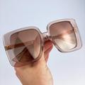 Gucci Accessories | Gucci Gg1314s 005 Sunglasses Transparent Sand Brown Gradient Mirrored Oversized | Color: Brown/Cream | Size: 55/19/140
