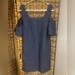 J. Crew Dresses | J Crew-Blue Dress, Size: Small, Open Shoulder, Arm Accent Cuff, Pre-Owned | Color: Blue | Size: S