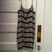 J. Crew Dresses | J Crew Spaghetti Strap Silk Striped Dress, Navy Blue And Beige. Size 8 | Color: Blue/Cream | Size: 8