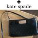 Kate Spade Bags | Kate Spade Black Patent Leather Crossbody Embossed Spades | Color: Black/Tan | Size: Os