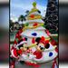 Disney Holiday | Disneyland Light Up Christmas Tree Popcorn Bucket. New. | Color: Red/White | Size: Os