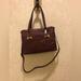 Giani Bernini Bags | Giani Bernini Handbag Burgundy Leather Pebble Bridle Shoulder Bag Purse Nwt | Color: Gold/Tan | Size: Os