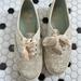 Kate Spade Shoes | Kate Spade Keds Cream Glitter Celebration Lace Up | Color: White | Size: 6