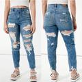 American Eagle Outfitters Jeans | American Eagle Mom Jean Size 0 Short | Color: Blue | Size: 0