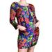 J. Crew Dresses | J. Crew Silk Vibrant Floral Artist 3/4 Sleeve Shift Mini Dress Xs/S | Color: Blue/Purple | Size: S