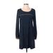 Blu Pepper Casual Dress - Shift: Blue Dresses - Women's Size Small