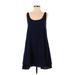 RACHEL Rachel Roy Casual Dress - Mini Scoop Neck Sleeveless: Blue Print Dresses - Women's Size X-Small