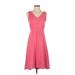 Lole Casual Dress - A-Line V Neck Sleeveless: Pink Print Dresses - Women's Size Small