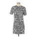 Zara Casual Dress - Mini: Silver Zebra Print Dresses - Women's Size Small