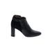 AQUATALIA Ankle Boots: Black Print Shoes - Women's Size 6 1/2 - Almond Toe