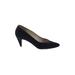 Martinez Valero Heels: Pumps Stilleto Work Black Print Shoes - Women's Size 8 - Pointed Toe