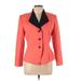 Le Suit Blazer Jacket: Short Orange Solid Jackets & Outerwear - Women's Size 10 Petite