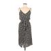 Shein Casual Dress - Midi V-Neck Sleeveless: Black Dresses - Women's Size Medium