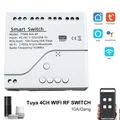 4CH Wifi Smart Home Motor Controller DC 12V 24V 32V 220V RF433 Télécommande Commutateur de relais