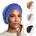 Turban Tressé à la Main pour Femme Écharpe Hijab Musulmane Enveloppes de Tête Africaines