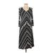 C established 1946 Casual Dress - Maxi: Black Print Dresses - Women's Size Large