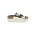 Kurt Geiger Wedges: Slip-on Platform Party Gold Print Shoes - Women's Size 36 - Open Toe