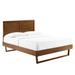 Alana Queen Wood Platform Bed With Angular Frame - East End Imports MOD-6378-WAL