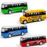 Modello di autobus in lega giocattoli per autobus estesi tirare indietro modello di veicolo alta