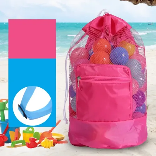 Kinder Strand Sand Spielzeug Netz Tasche Falten Kleinigkeiten Mesh Baby Aufbewahrung rucksack