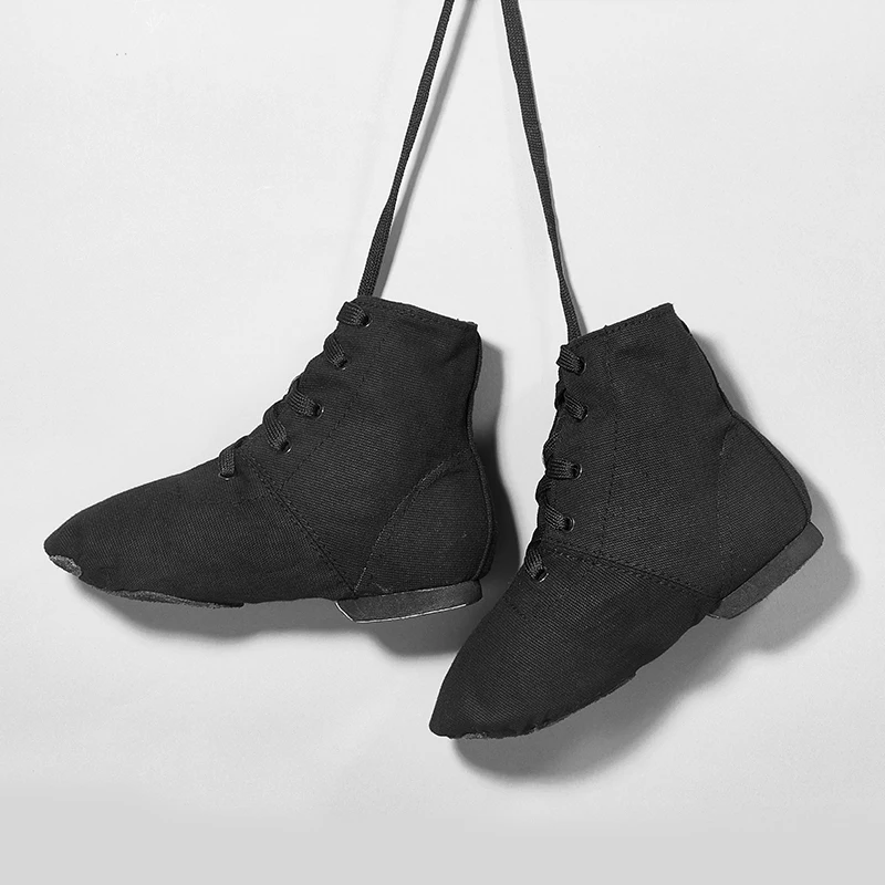 High Top Canvas Tanz schuhe Herren und Damen Schnür ballett schwarz weiß rot Jazz schuhe Image