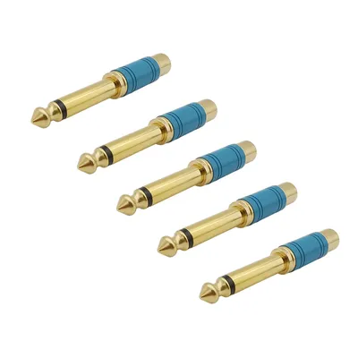 5/2/1Pcs 6,35mm RCA Stecker auf Buchse Jack 1/4 zoll Lautsprecher Mono adapter Konverter 6,35mm RCA Image