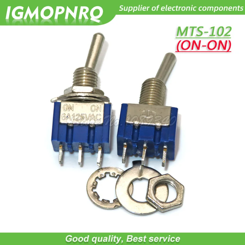 10pcs MTS-102 3-pin spdt-6a 125v/3a 250v kippschalter igmopnrq Image